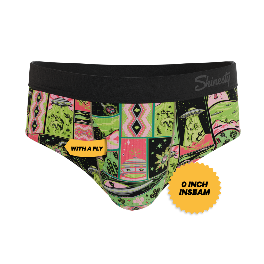 The Area 51 | Retro-Futuristic Alien Ball Hammock® Pouch Underwear Briefs - Shinesty