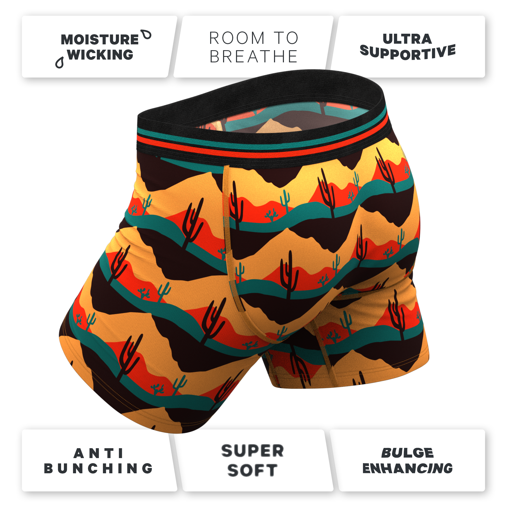 The Arizona Dawn | Desert Scene Ball Hammock® Pouch Underwear With Fly - Shinesty