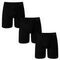 The Ash and Ember | Long Leg Black Ball Hammock® Pouch Underwear With Fly 3 Pack - Shinesty