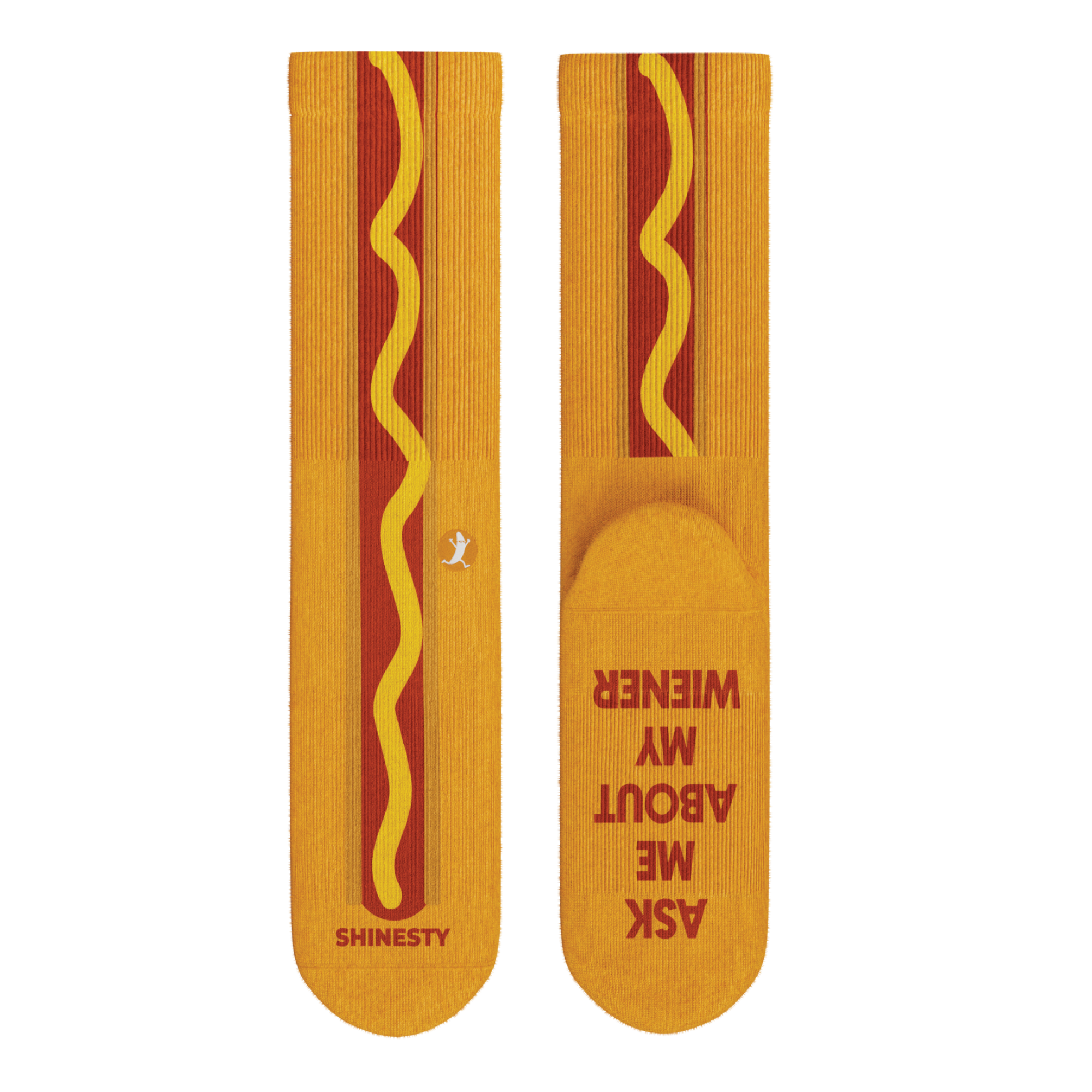 The Ask Me | Hot Dog Heel Hammock™ Crew Socks - Shinesty