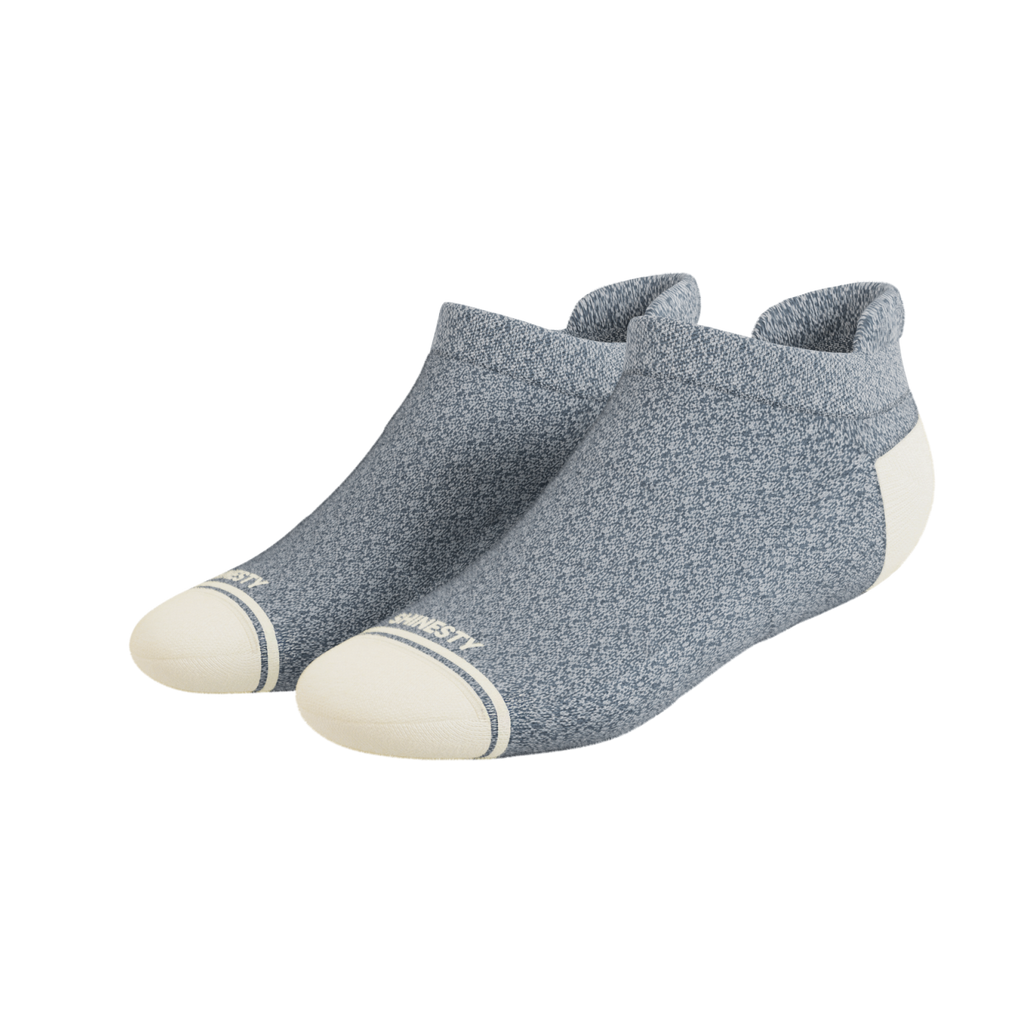 The Asteroid | Blue Marl Heel Hammock™ Ankle Socks - Shinesty