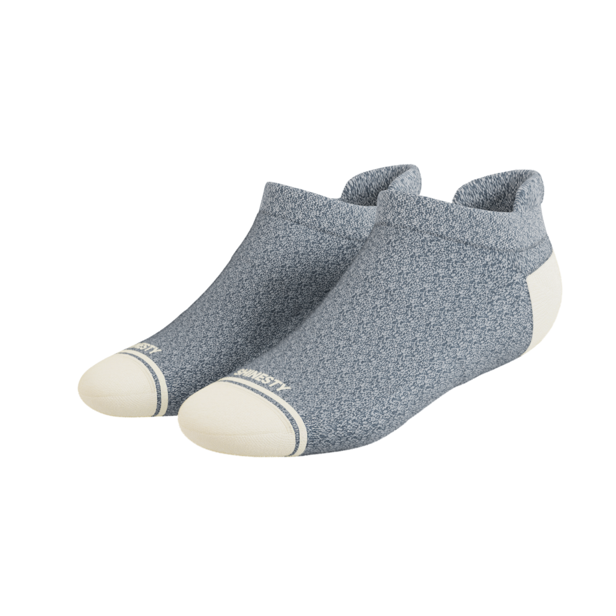 The Asteroid | Blue Marl Heel Hammock™ Ankle Socks - Shinesty