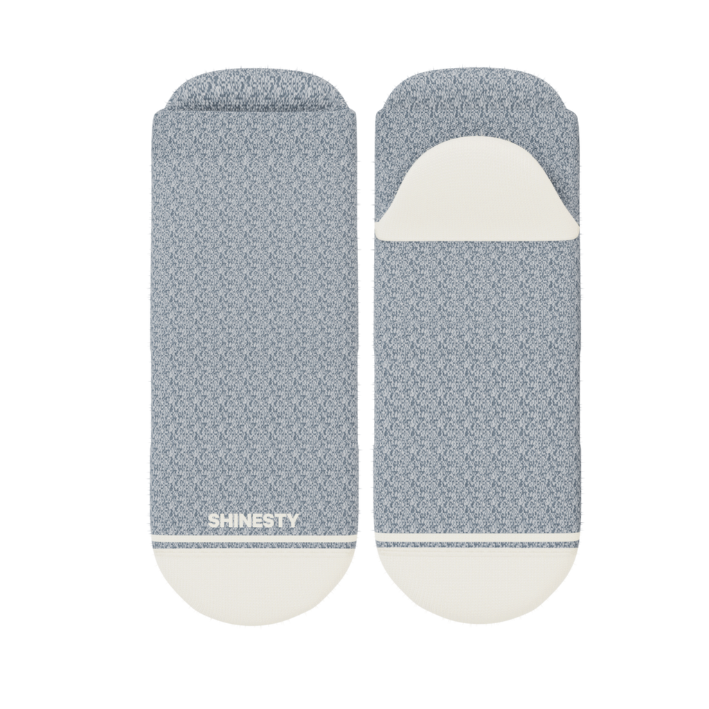 The Asteroid | Blue Marl Heel Hammock™ Ankle Socks - Shinesty