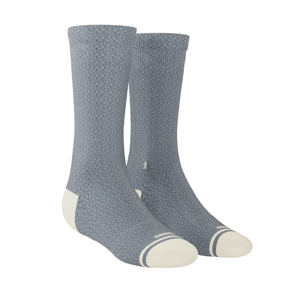The Asteroid | Blue Marl Heel Hammock™ Crew Socks - Shinesty