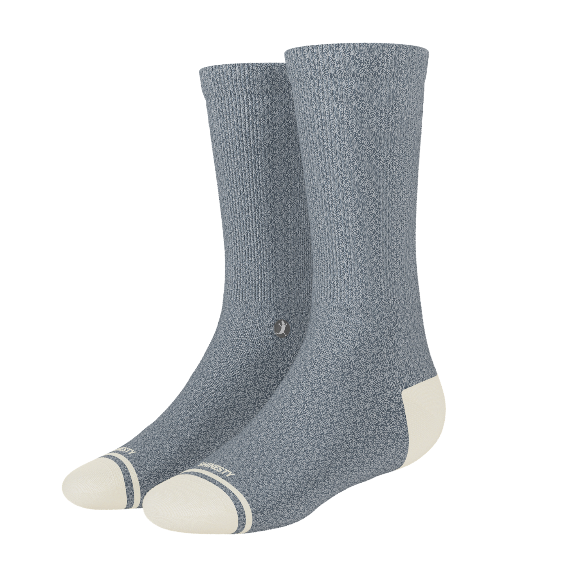 The Asteroid | Blue Marl Heel Hammock™ Crew Socks - Shinesty