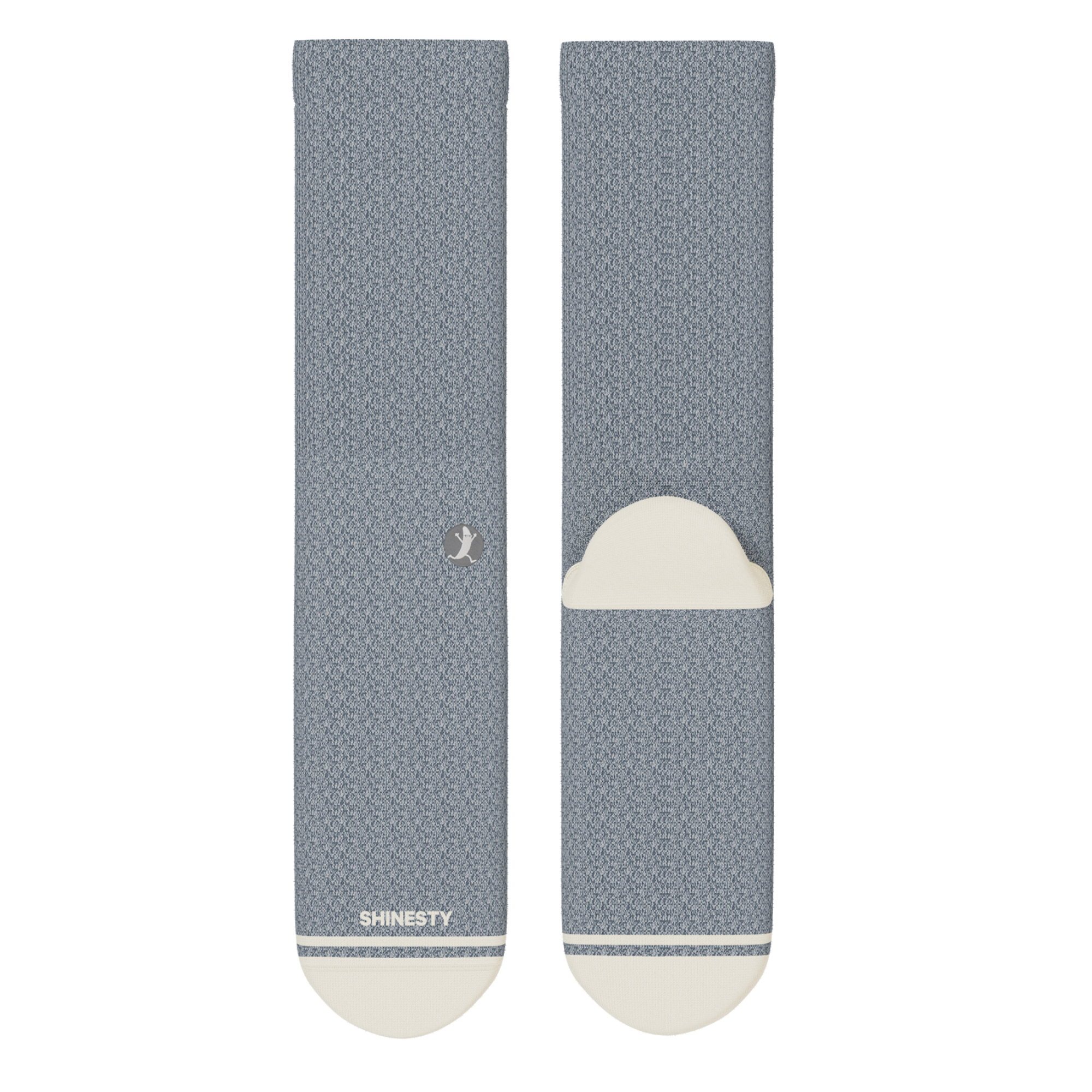 The Asteroid | Blue Marl Heel Hammock™ Crew Socks - Shinesty