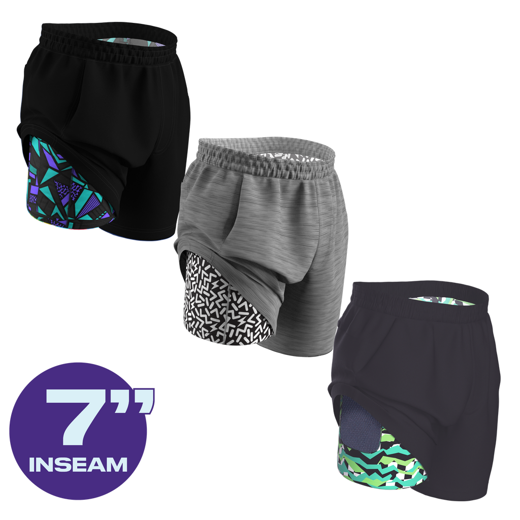 The Athlete | Ball Hammock® 7 Inch Athletic Shorts 3 Pack - Shinesty