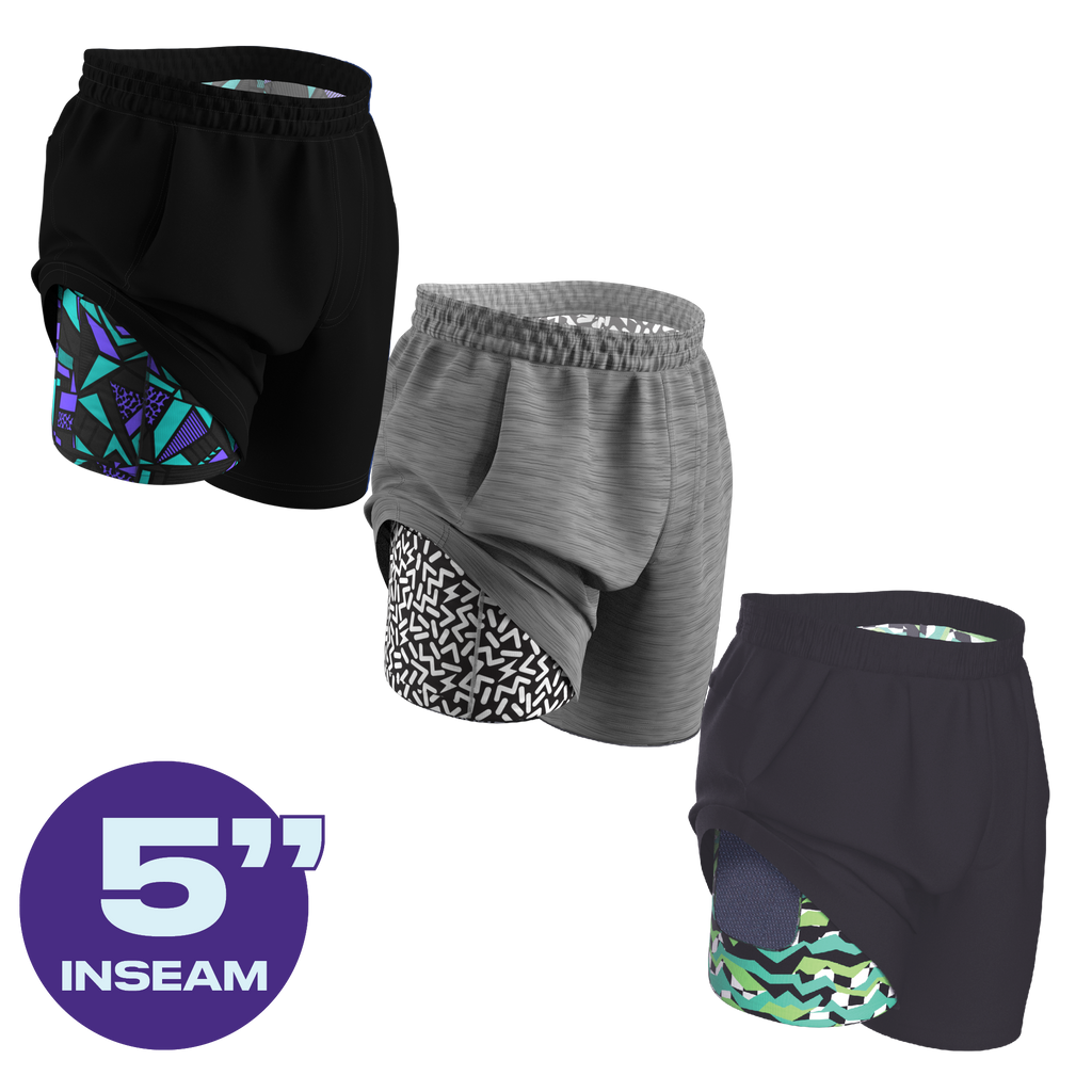 The Athlete | Ball Hammock® 5 Inch Athletic Shorts 3 Pack - Shinesty