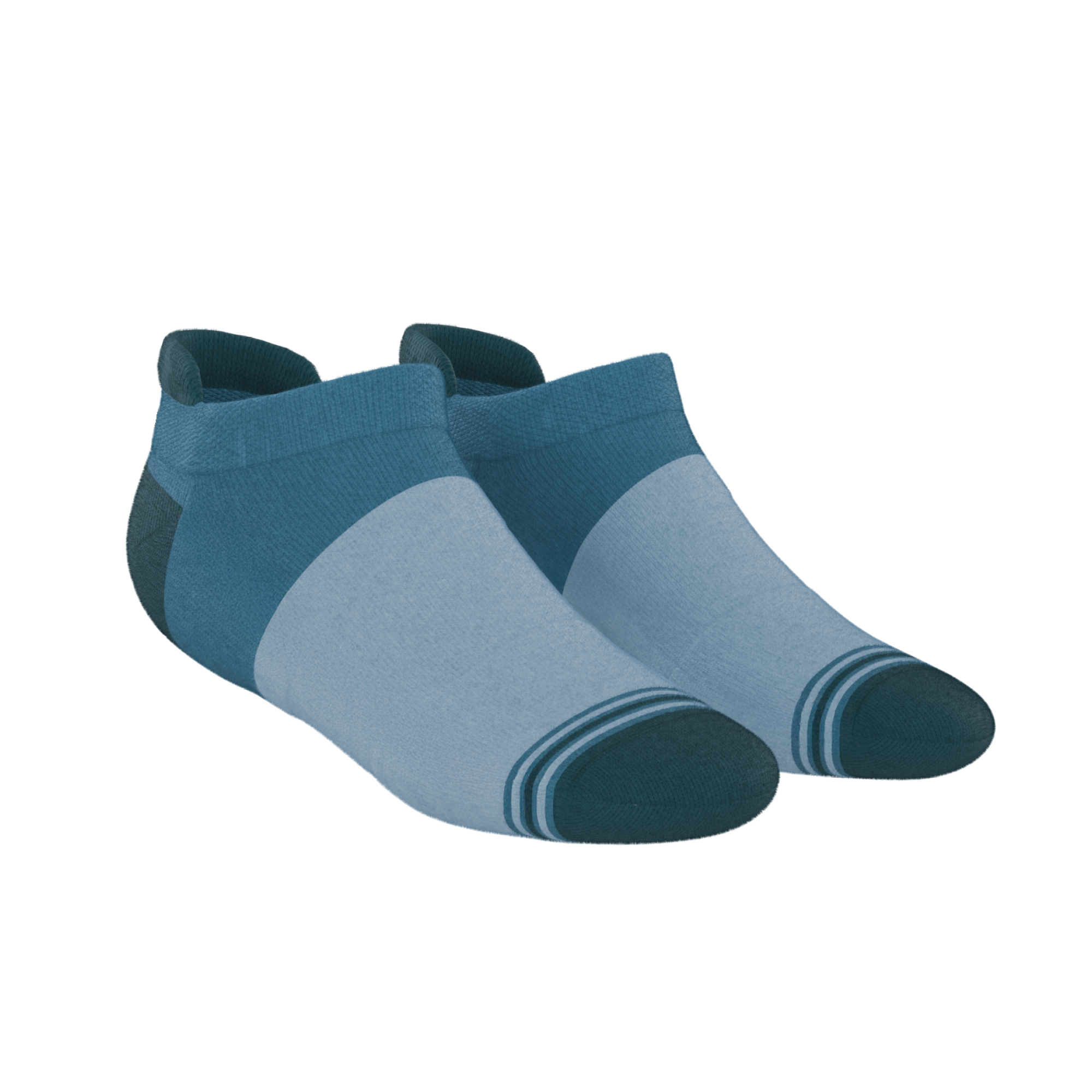 The Atlantic | Blue Color Block Heel Hammock™ Ankle Socks - Shinesty