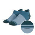 The Atlantic | Blue Color Block Heel Hammock™ Ankle Socks - Shinesty