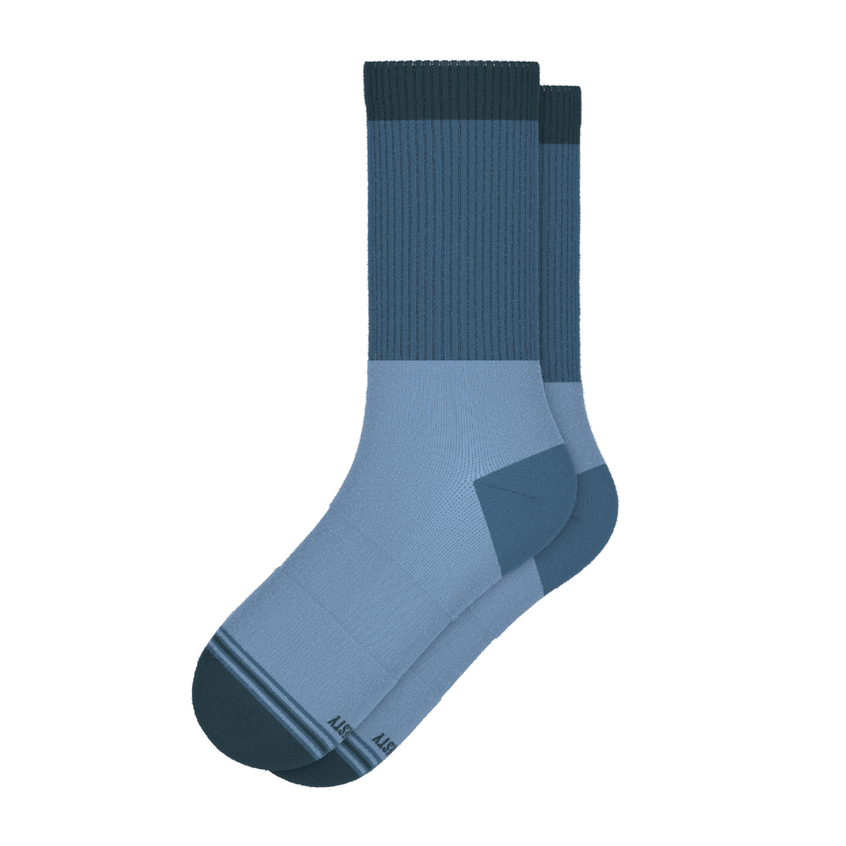 The Atlantic | Blue Color Block Heel Hammock™ Crew Socks - Shinesty