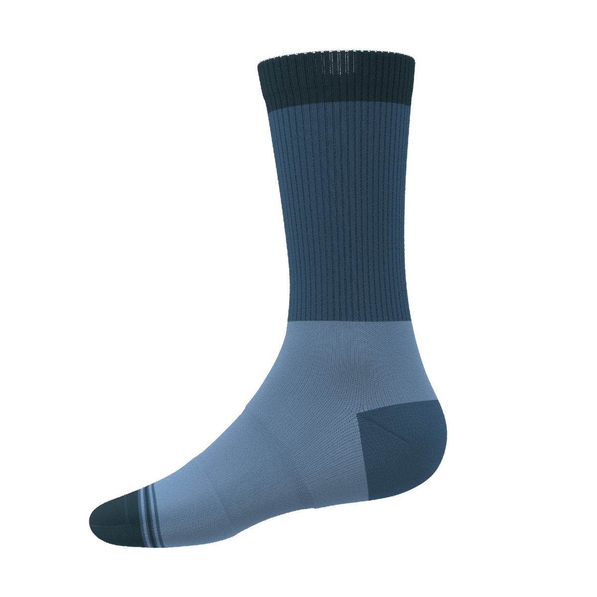 The Atlantic | Blue Color Block Heel Hammock™ Crew Socks - Shinesty