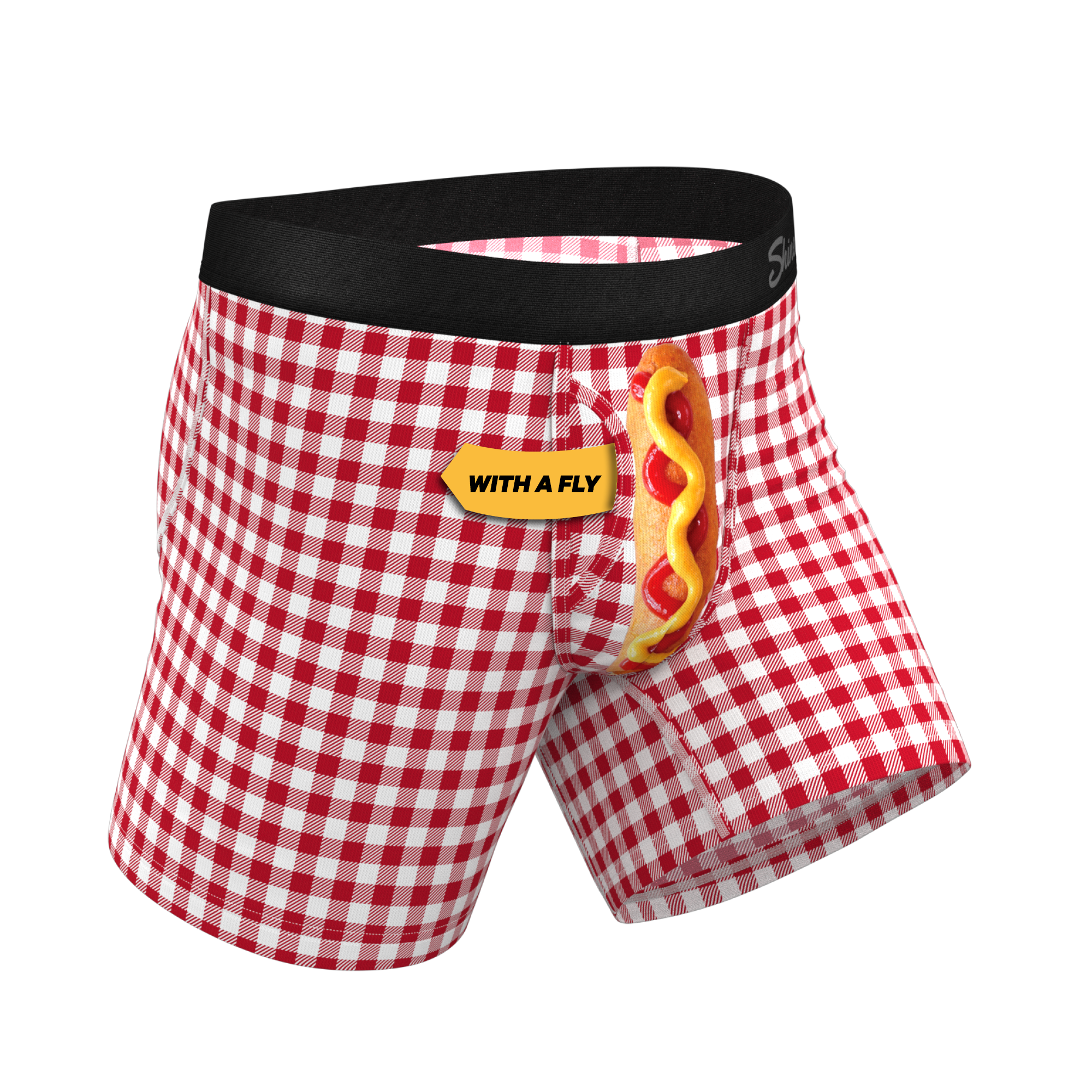 The Hot Diggity | Corn Dog Ball Hammock® Pouch Underwear With Fly - Shinesty