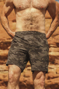 The Darkside | Black and Grey Camo Ball Hammock® 9 Inch Athletic Shorts - Shinesty