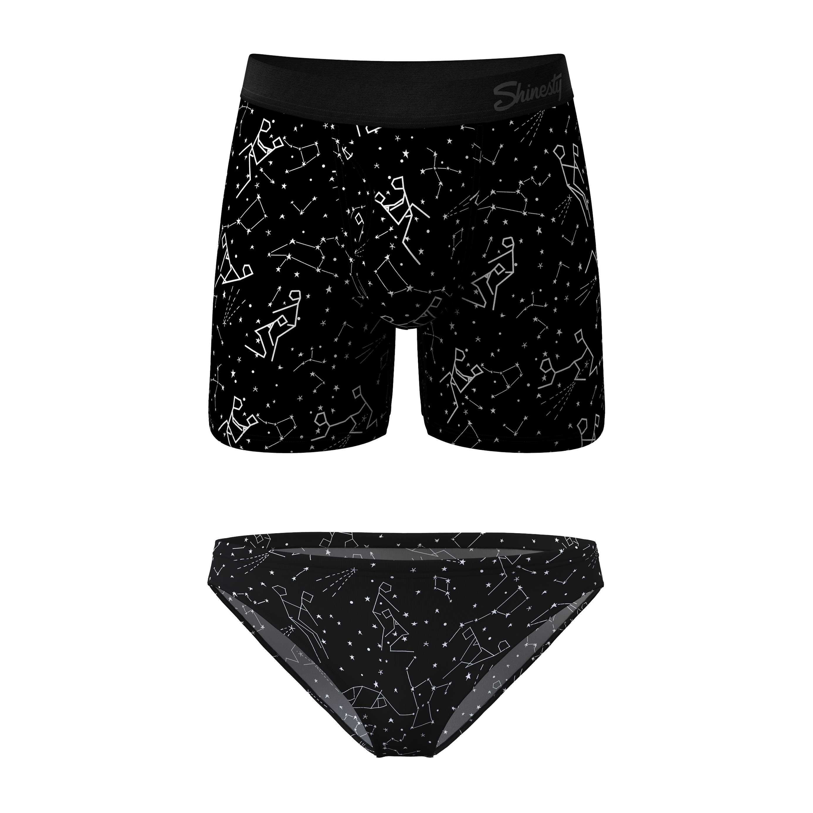 The Big Bang | Constellation Ball Hammock® Boxer With Fly and Bikini Matching Underwear Pack - Shinesty