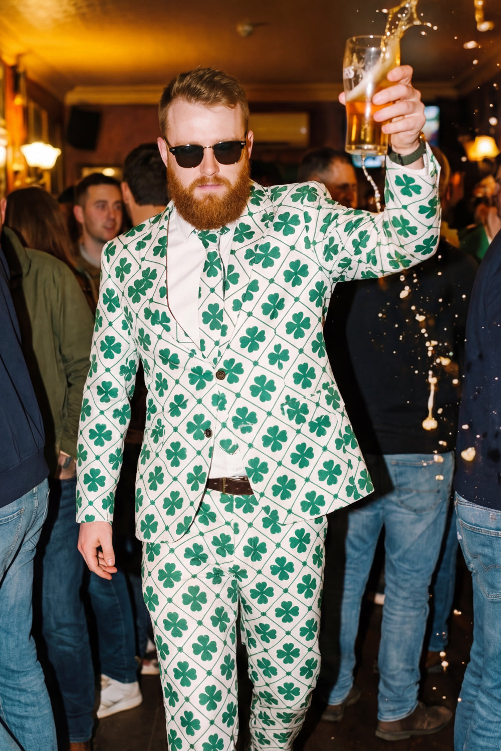 The Big Mistake | Men's Four Leaf St. Patrick's Day Suit - Shinesty