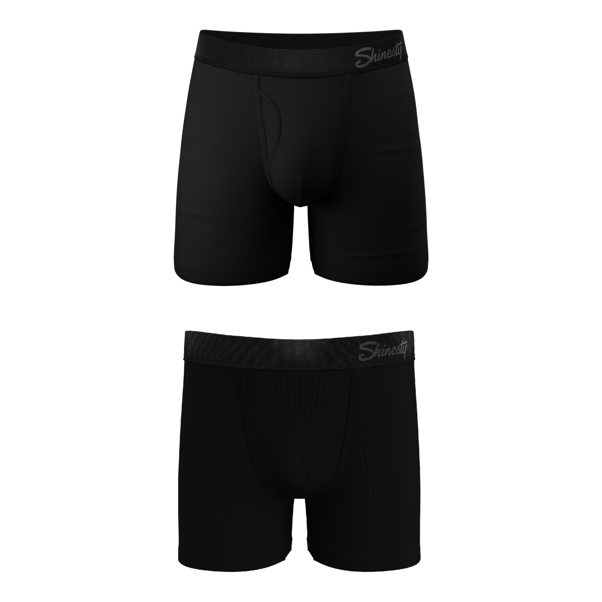 The Threat Level Midnight | Black Father Son With Fly Ball Hammock® Pouch Underwear 2 Pack - Shinesty