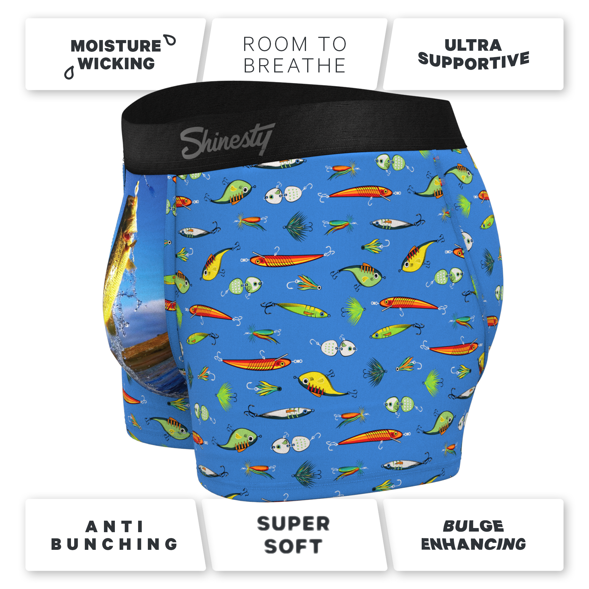 The Bait and Tackle | Bass Ball Hammock® Pouch Trunks Underwear - Shinesty