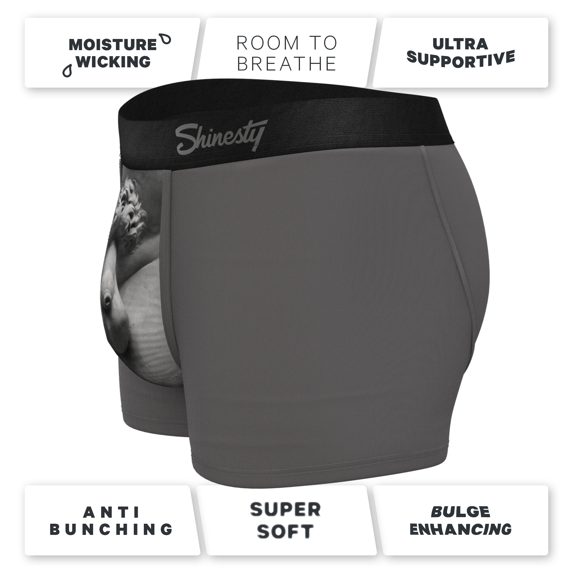 The David's Goliath | Marble Statue Ball Hammock® Pouch Trunks Underwear - Shinesty