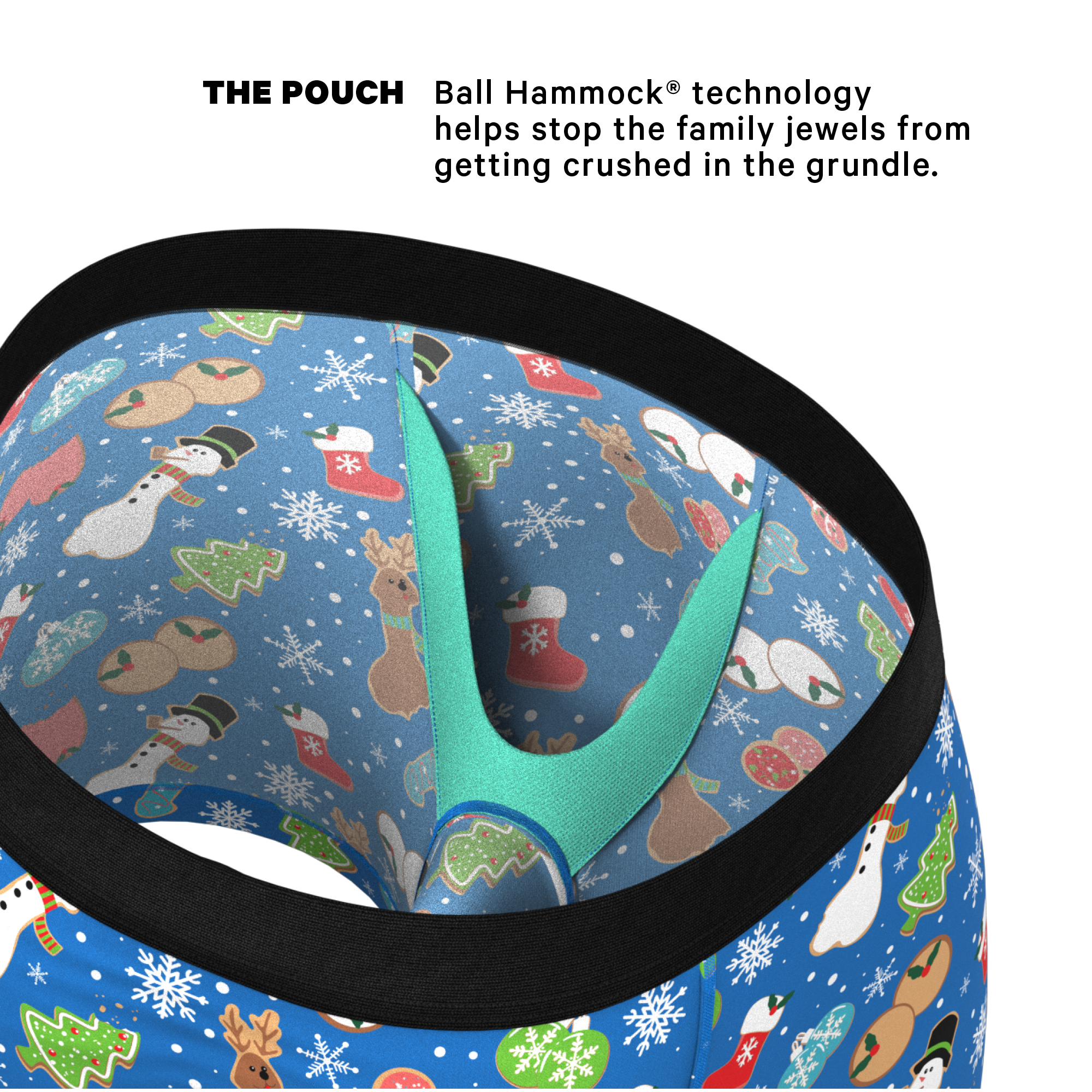 The Baked Goodies | Christmas Cookies Ball Hammock® Pouch Underwear - Shinesty