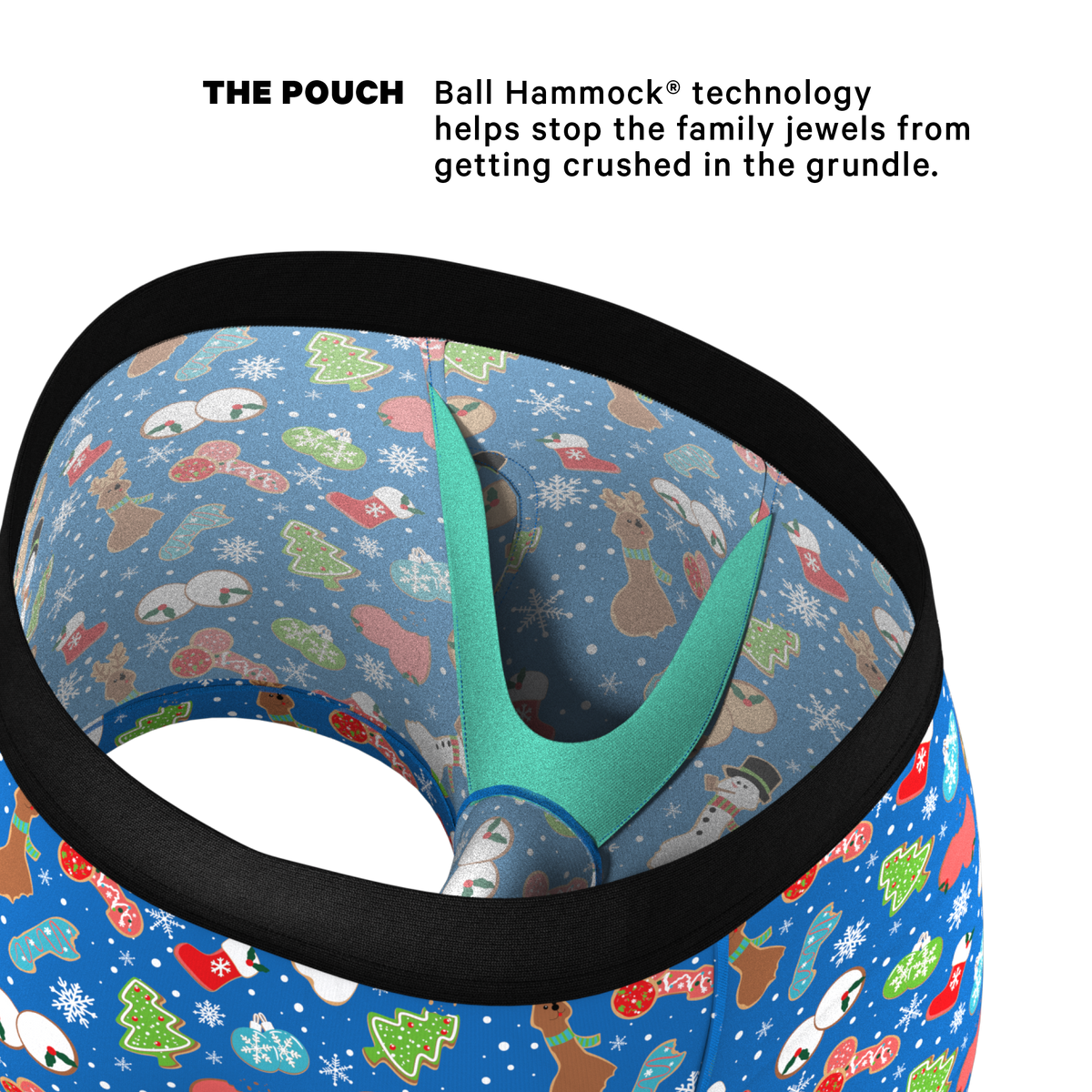 The Baked Goodies | Christmas Cookies Ball Hammock® Pouch Trunks Underwear - Shinesty