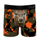 The Bambi Bunchers | Camo Deer Youth Boxer Briefs - Shinesty