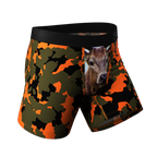 The Bambi Bunchers | Orange Camo Deer Ball Hammock® Pouch Underwear - Shinesty