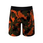 The Bambi Bunchers | Orange Camo Deer Ball Hammock® Boxer - Long Leg - Shinesty