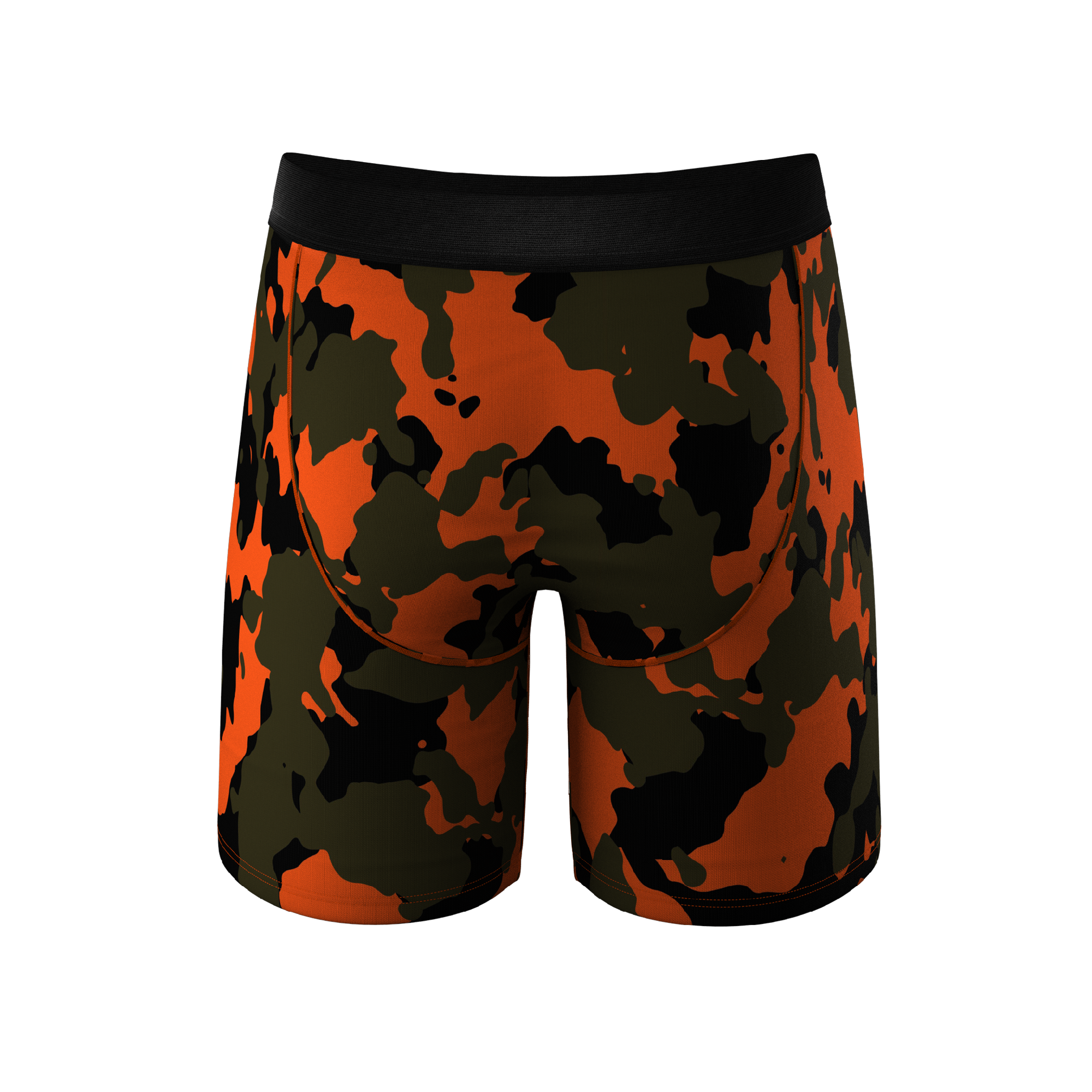 The Bambi Bunchers | Orange Camo Deer Ball Hammock® Boxer - Long Leg - Shinesty