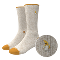 The Banana Jam | Tan and Mustard Heel Hammock™ Crew Socks - Shinesty