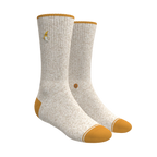 The Banana Jam | Tan and Mustard Heel Hammock™ Crew Socks - Shinesty