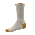 The Banana Jam | Tan and Mustard Heel Hammock™ Crew Socks - Shinesty