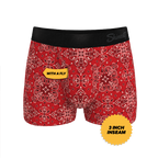 The Bandana Split | Red Bandana Ball Hammock® Pouch Trunks Underwear - Shinesty