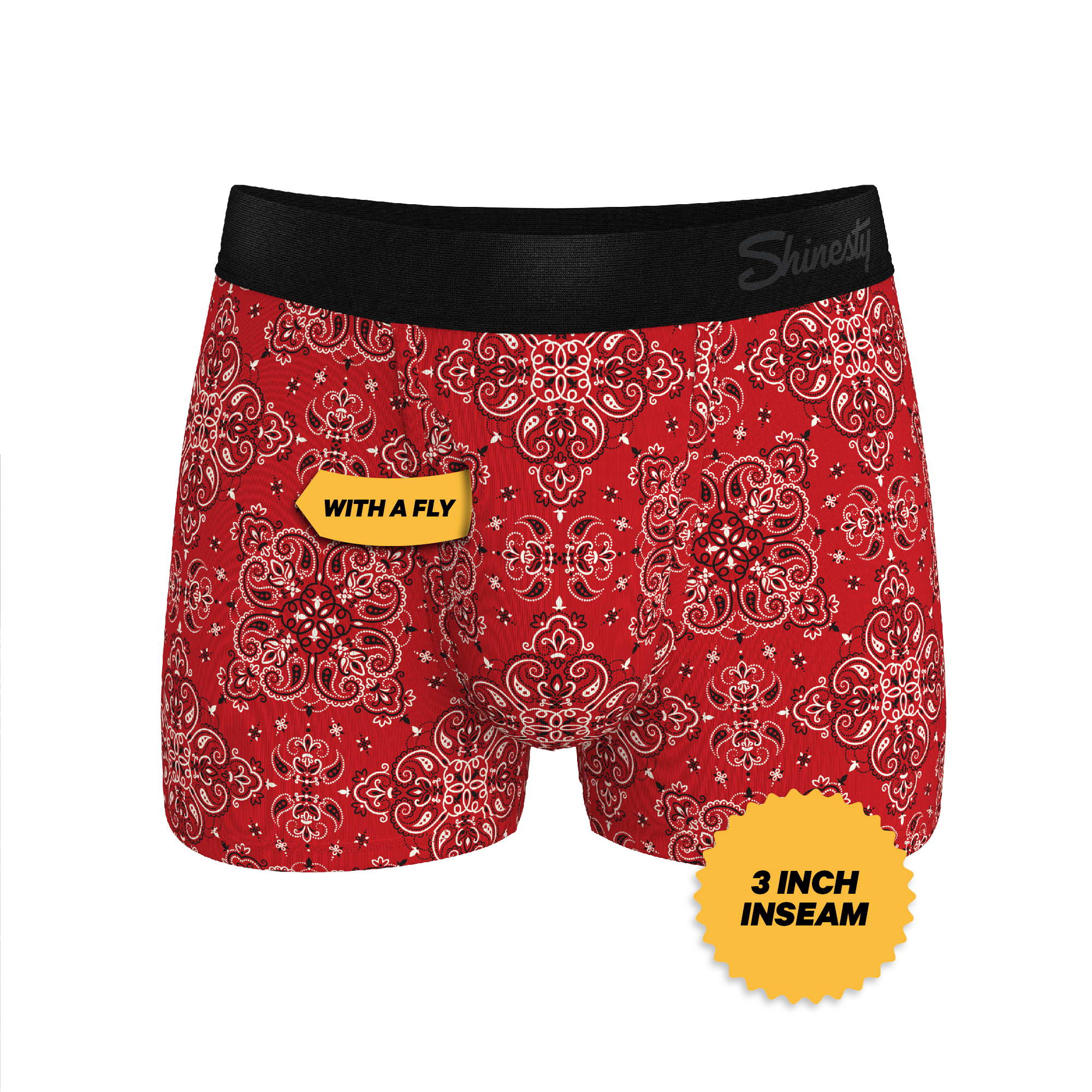 The Bandana Split | Red Bandana Ball Hammock® Pouch Trunks Underwear - Shinesty