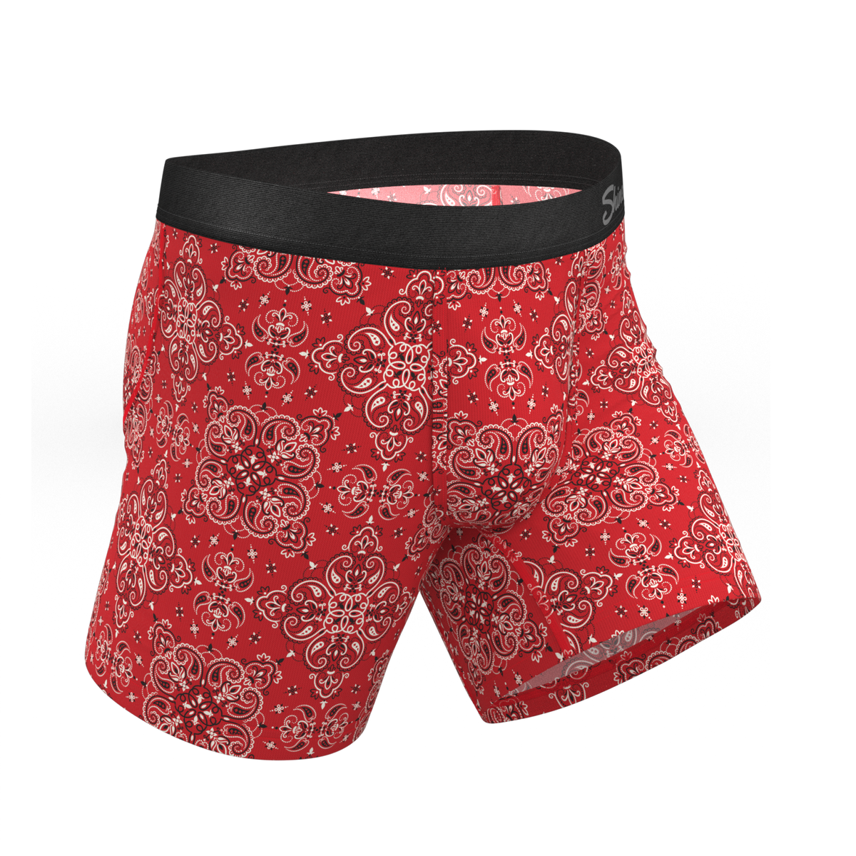 The Bandana Split | Red Bandana Ball Hammock® Pouch Underwear - Shinesty