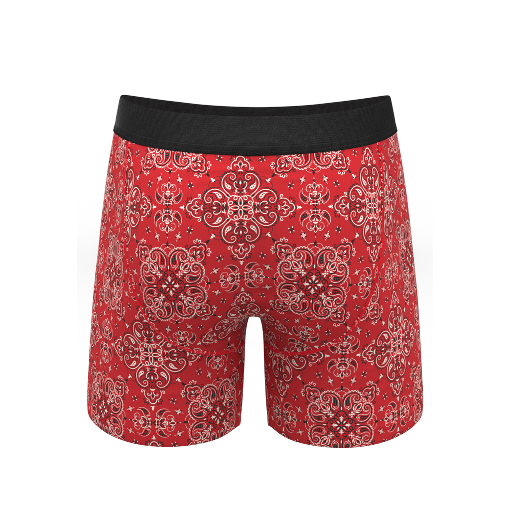 The Bandana Split | Red Bandana Ball Hammock® Pouch Underwear - Shinesty