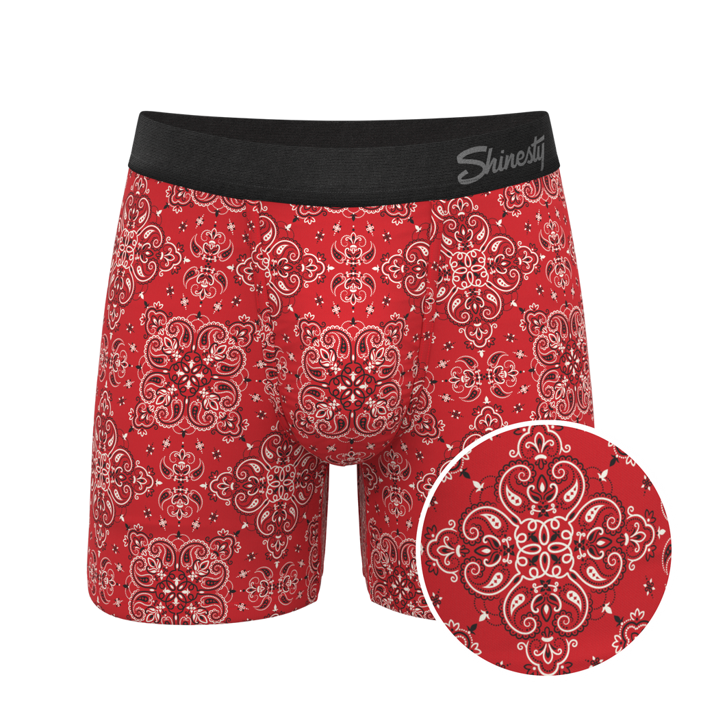 The Bandana Split | Red Bandana Ball Hammock® Pouch Underwear - Shinesty