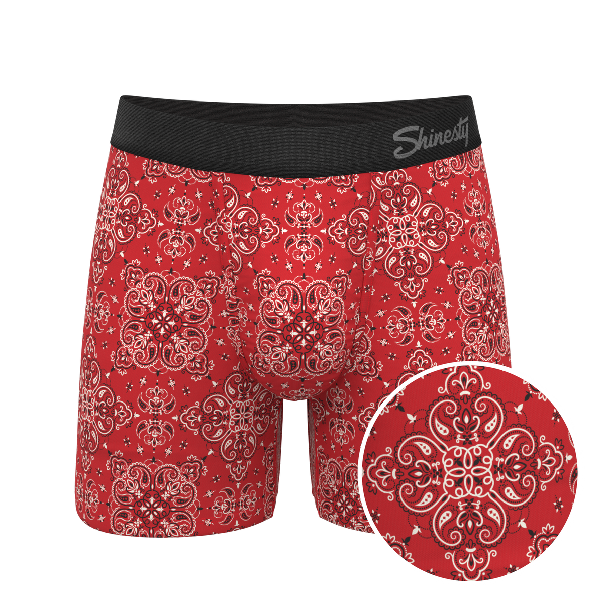 The Bandana Split | Red Bandana Ball Hammock® Pouch Underwear - Shinesty