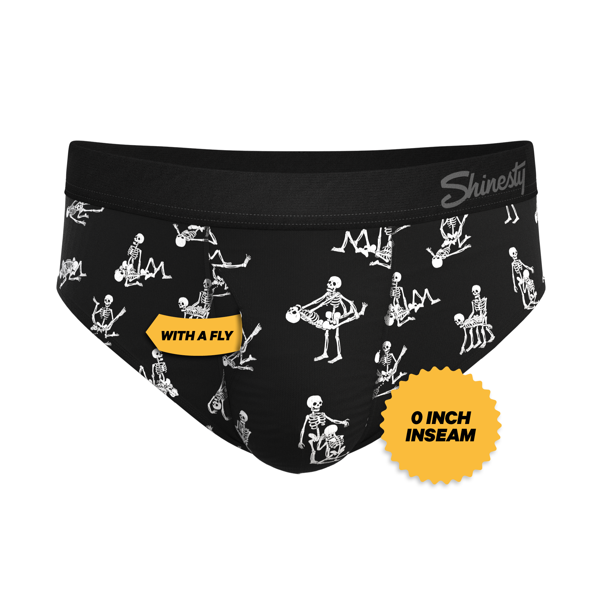 The Bare Back Bones | Glow in the Dark Skeletons Ball Hammock® Pouch Underwear Briefs - Shinesty