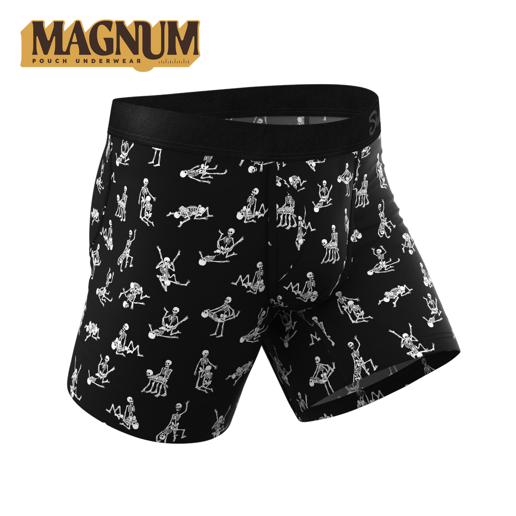 The Bare Back Bones | Glow In The Dark Skeletons Ball Hammock® Magnum Big Pouch Underwear - Shinesty