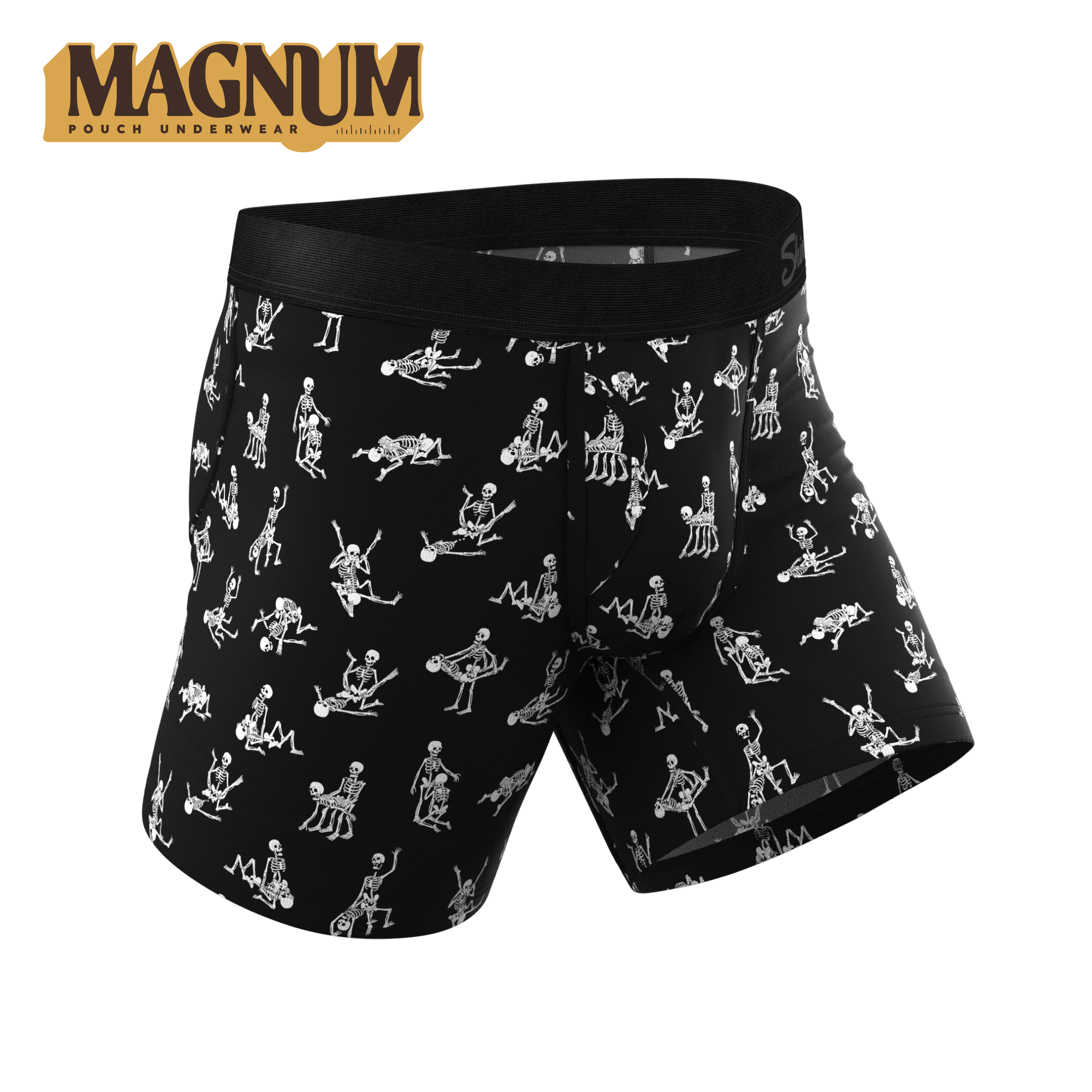 The Bare Back Bones | Glow In The Dark Skeletons Ball Hammock® Magnum Big Pouch Underwear - Shinesty