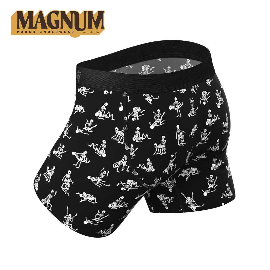 The Bare Back Bones | Glow In The Dark Skeletons Ball Hammock® Magnum Big Pouch Underwear - Shinesty