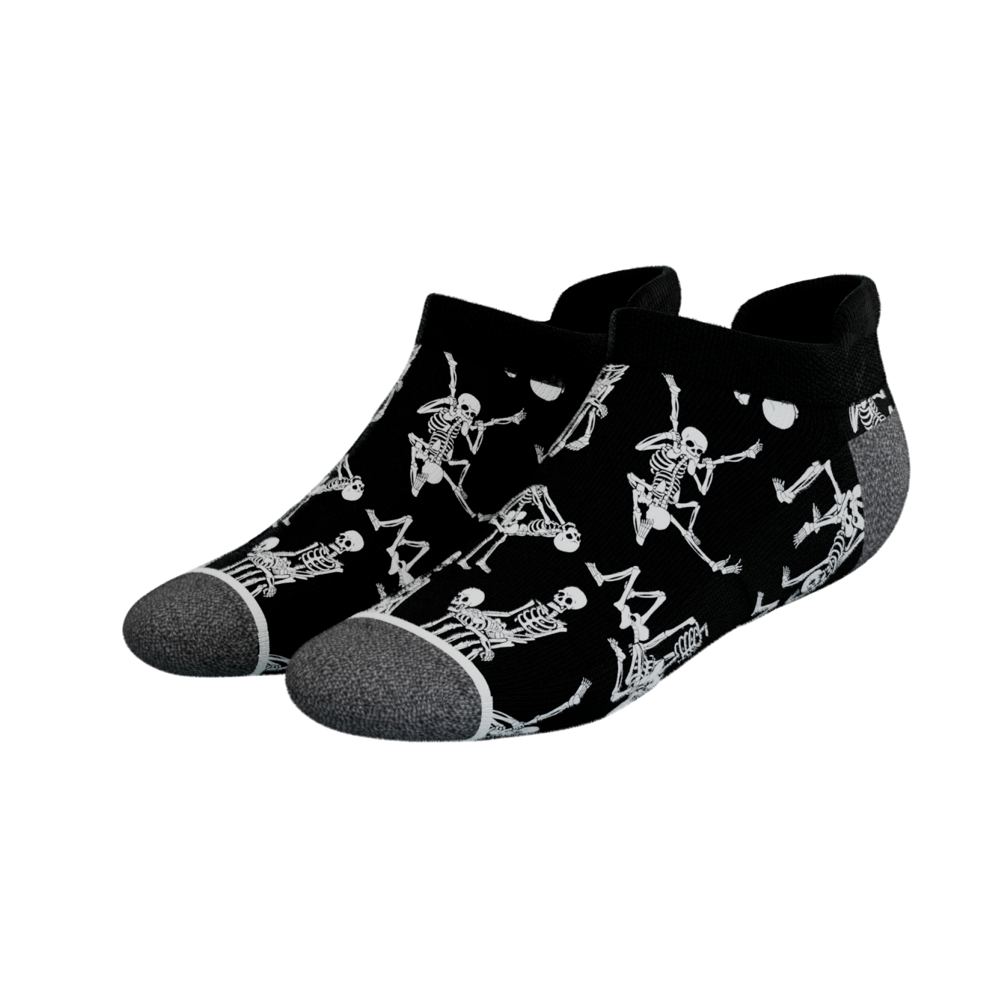The Bare Back Bones | Skeletons Heel Hammock™ Ankle Socks - Shinesty