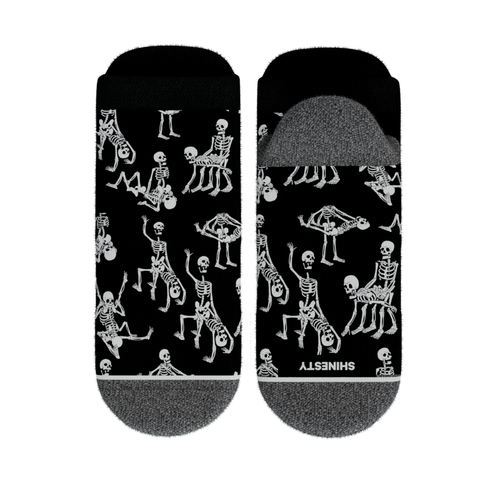 The Bare Back Bones | Skeletons Heel Hammock™ Ankle Socks - Shinesty