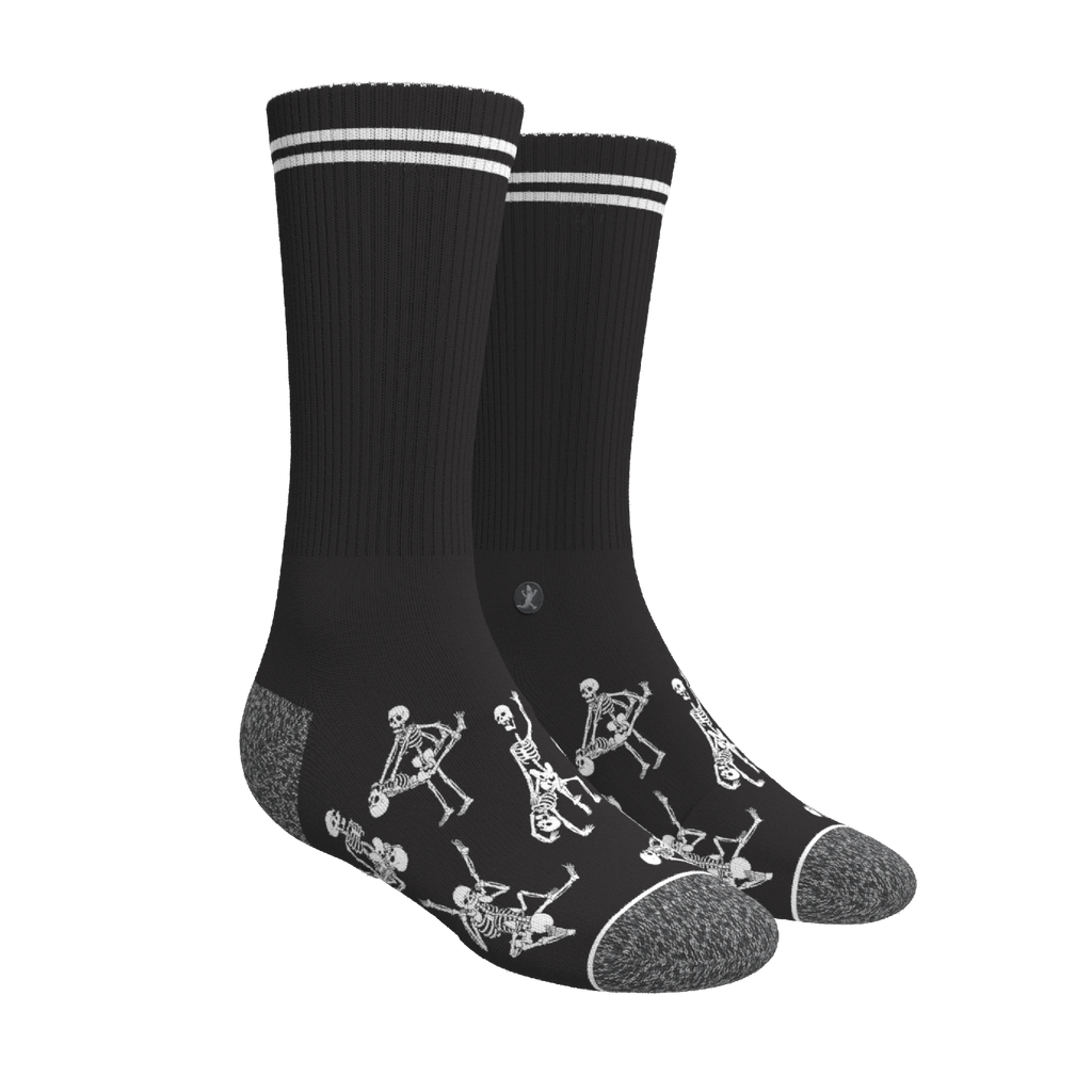 The Bare Back Bones | Skeletons Heel Hammock™ Crew Socks - Shinesty