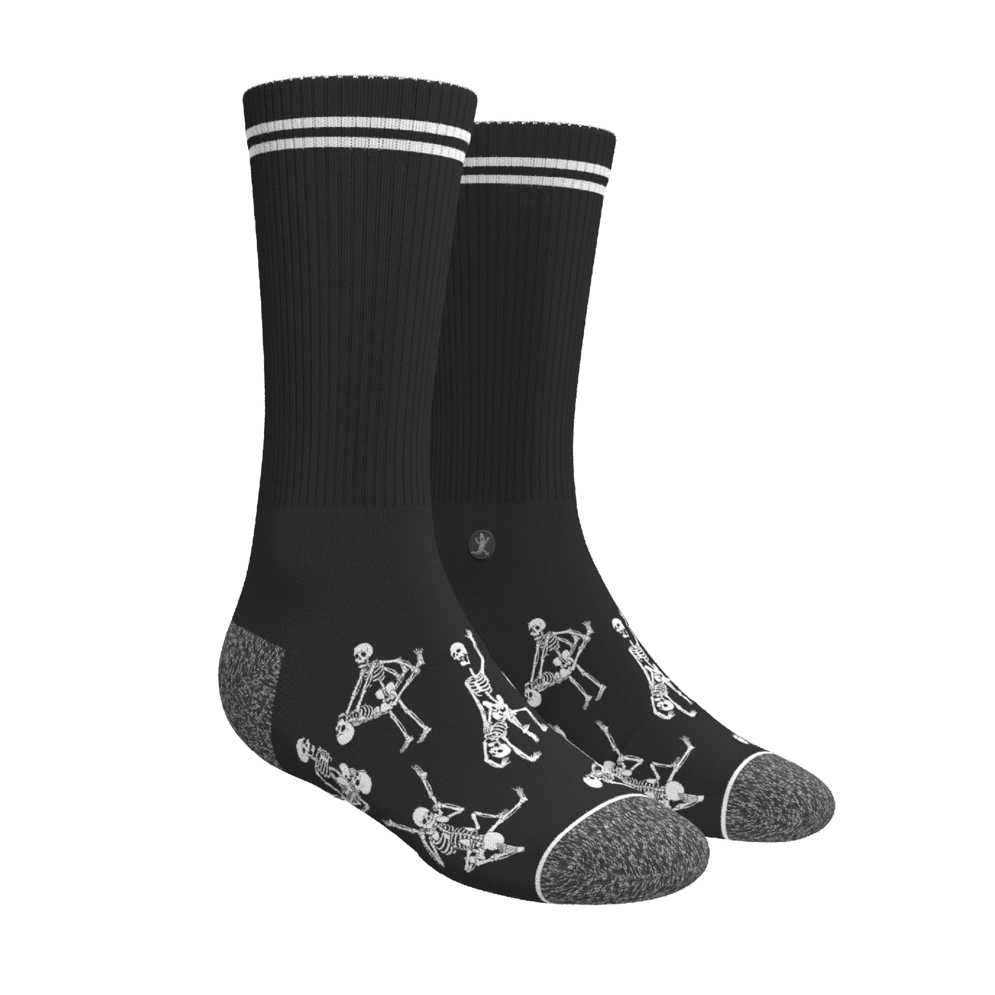 The Bare Back Bones | Skeletons Heel Hammock™ Crew Socks - Shinesty