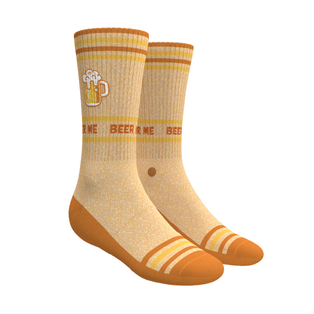 The Barley Pop | Beer Heel Hammock™ Crew Socks - Shinesty
