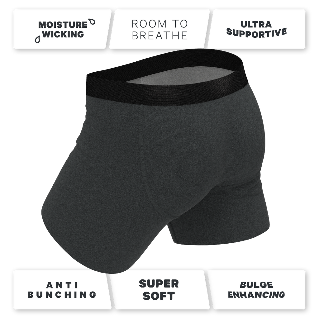The Basalt | Heather Charcoal Ball Hammock® Pouch Underwear - Shinesty