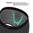 The Basalt | Heather Charcoal Ball Hammock® Pouch Underwear With Fly - Shinesty