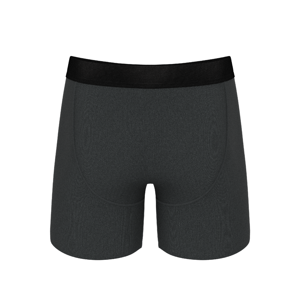The Basalt | Heather Charcoal Ball Hammock® Pouch Underwear With Fly - Shinesty